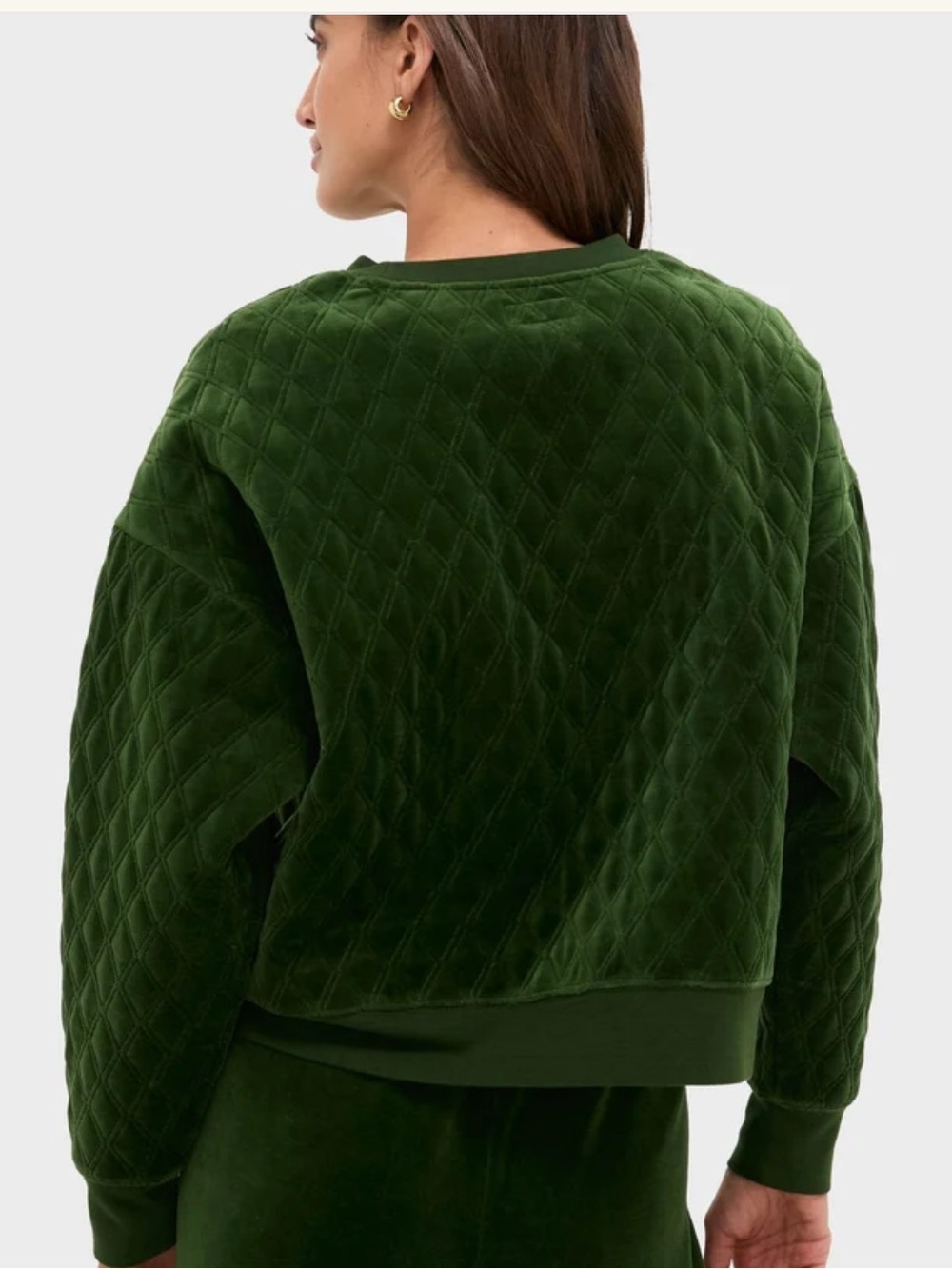 NWOT Tuckernuck Douglas Fir Velour Green Casual Preppy Size M - Picture 2 of 11